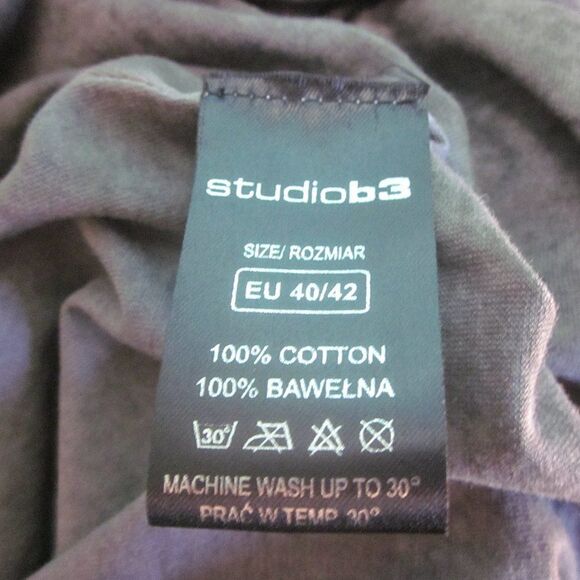 Studio B3 Womens Size 40 / M Gray Cotton Avant Garde Midi Cowlneck Long Dress - Picture 5 of 15